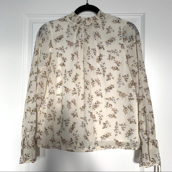 THE EDITORS MARKET - Cream Floral Blouse - Size M - Picture 1 of 6